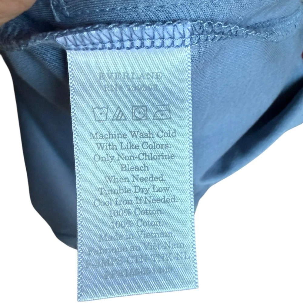 Everlane The Luxe Cotton‎ Tank Blue Jumpsuit w/ Pockets Sz XS